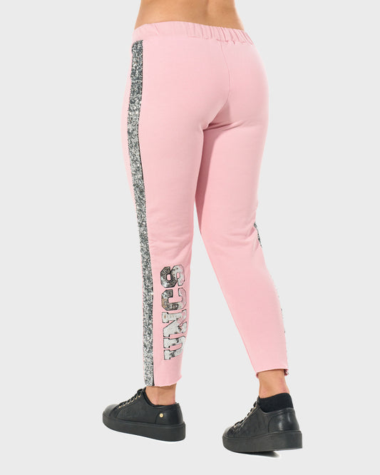 JARED II Women's sweatpants (without cuffs) OLD PINK