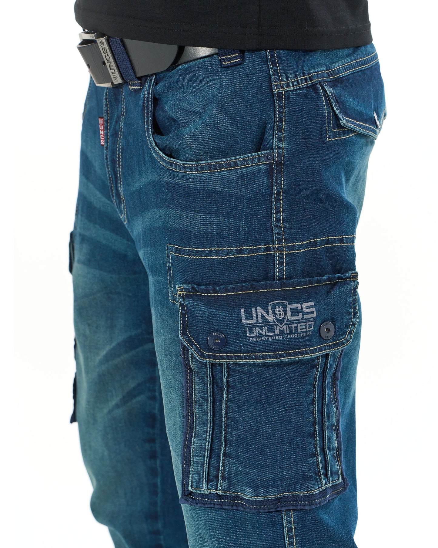 KENNETH Men's pants DENIM BLUE