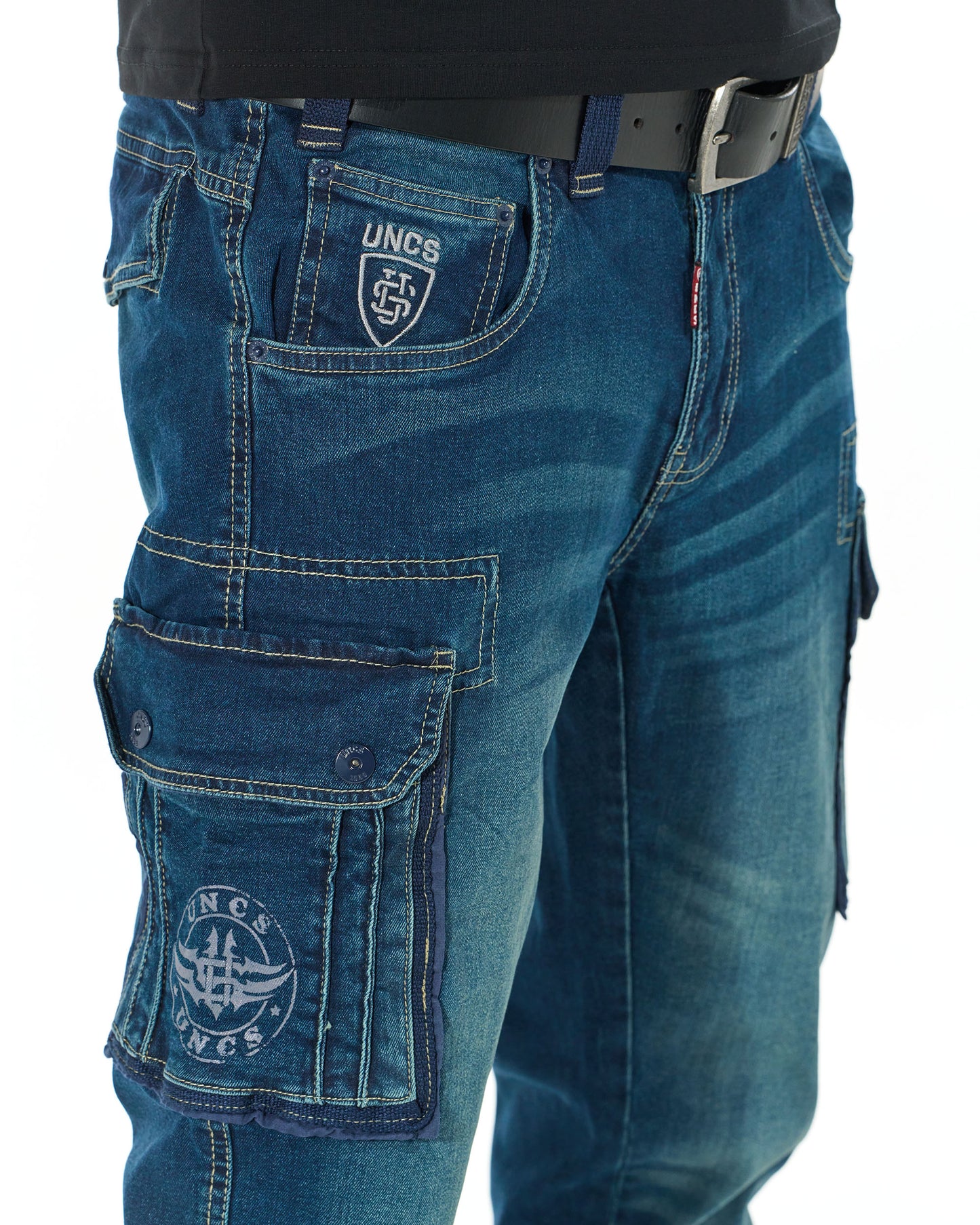 KENNETH Men's pants DENIM BLUE