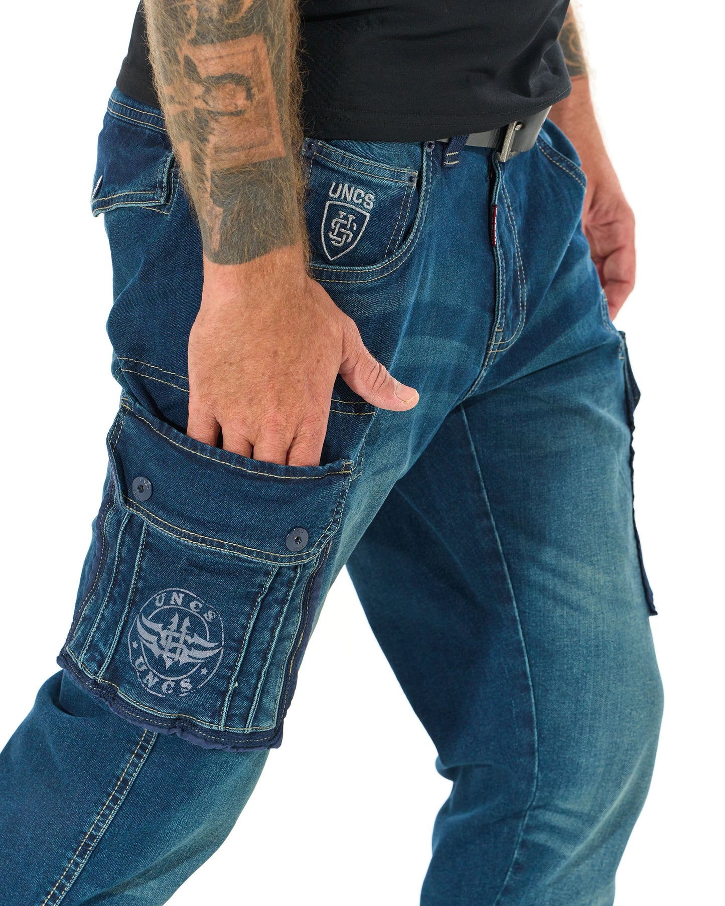 KENNETH Men's pants DENIM BLUE