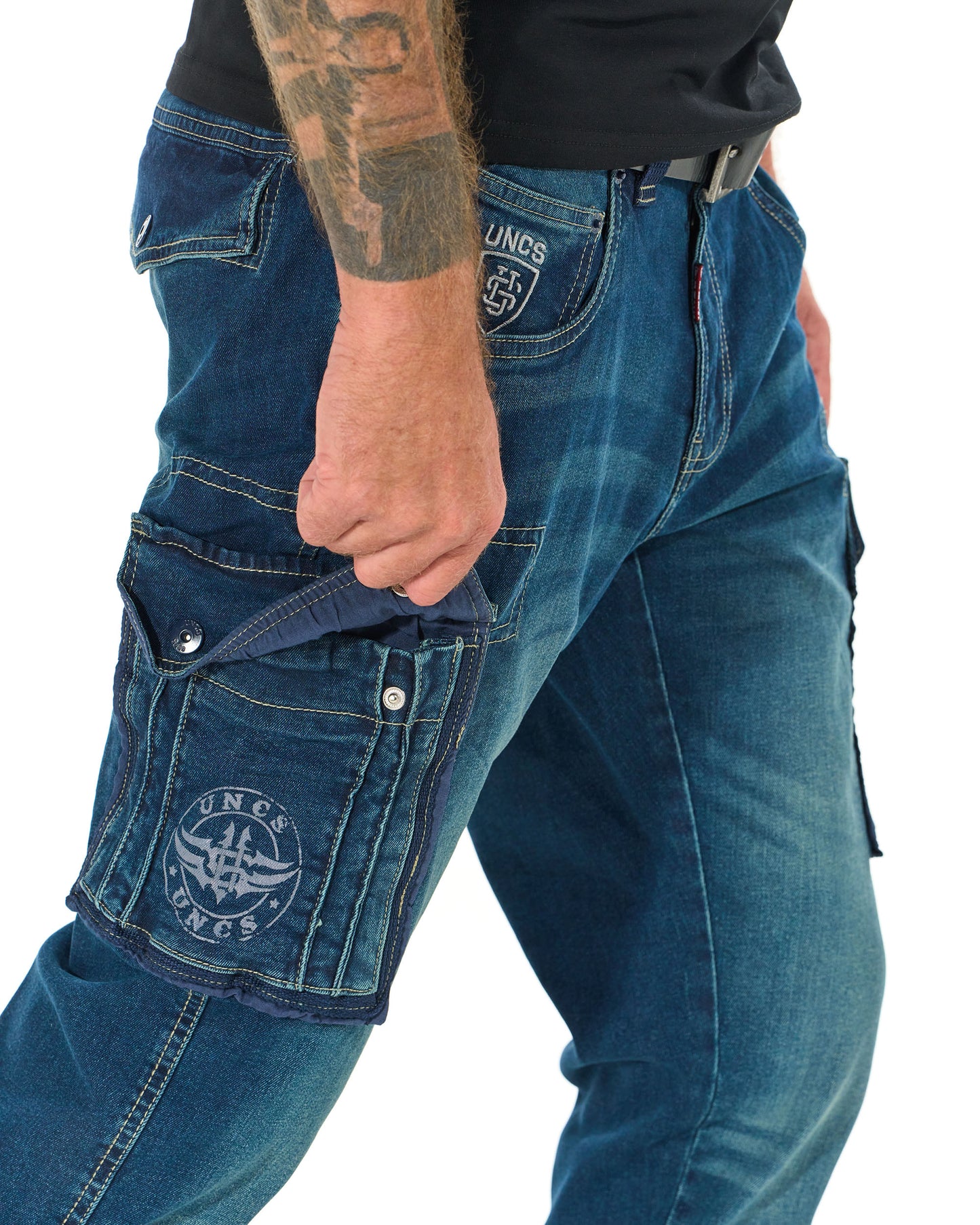 KENNETH Men's pants DENIM BLUE