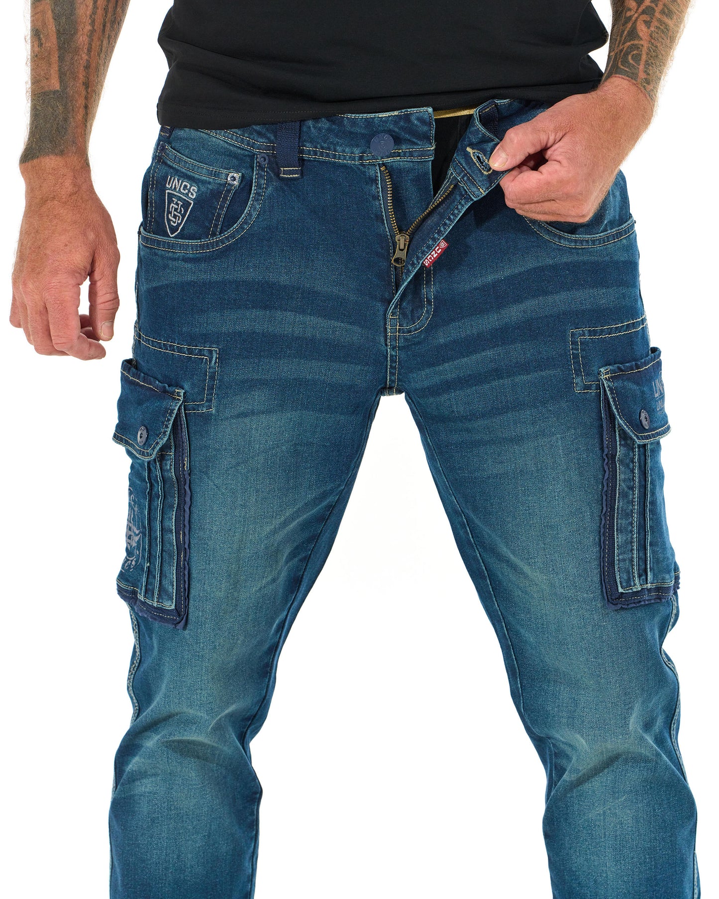 KENNETH Men's pants DENIM BLUE