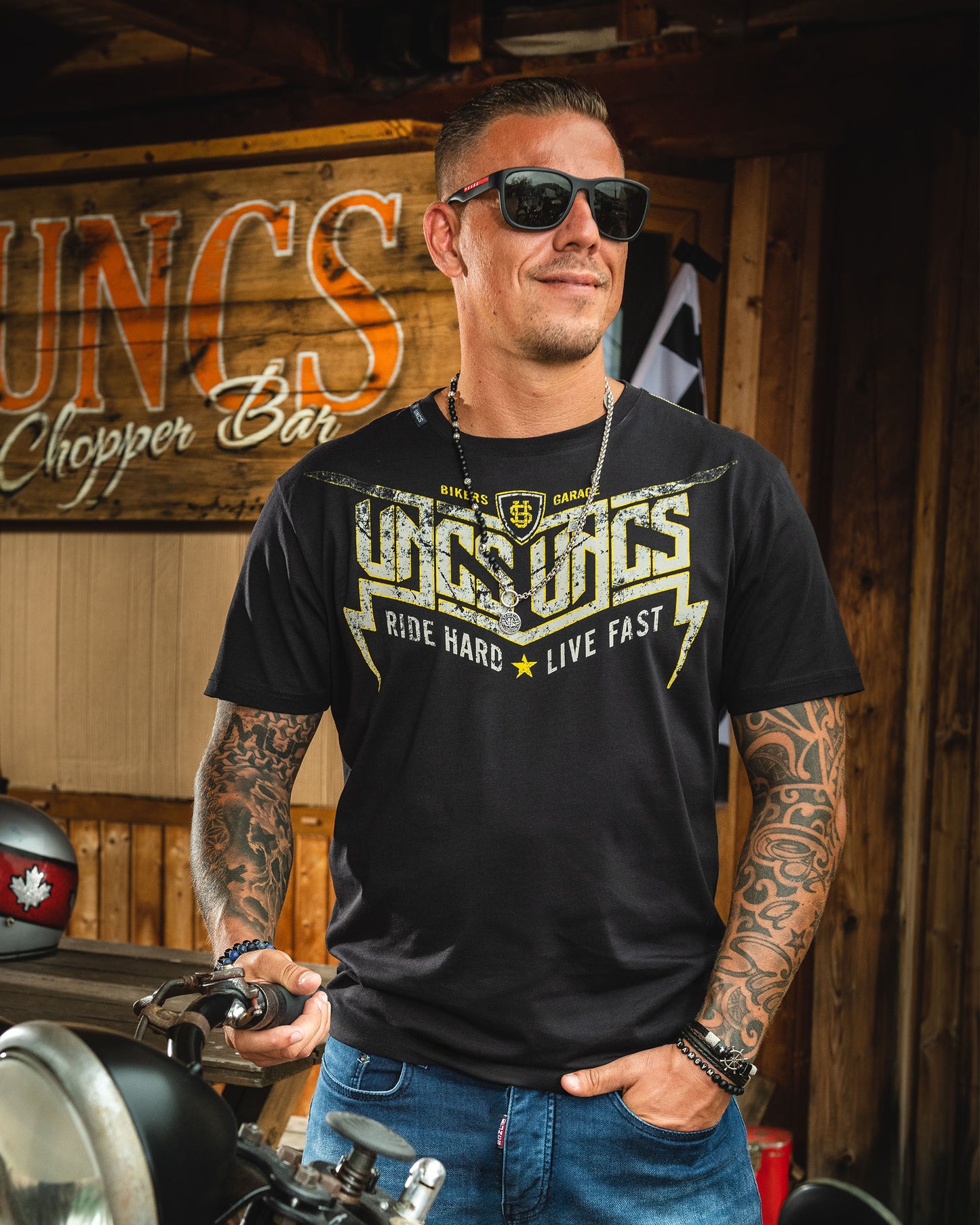 STORM Men's T-Shirt BLACK/YELLOW