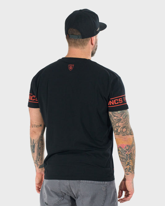 BRADY II Men's T-Shirt BLACK/ORANGE