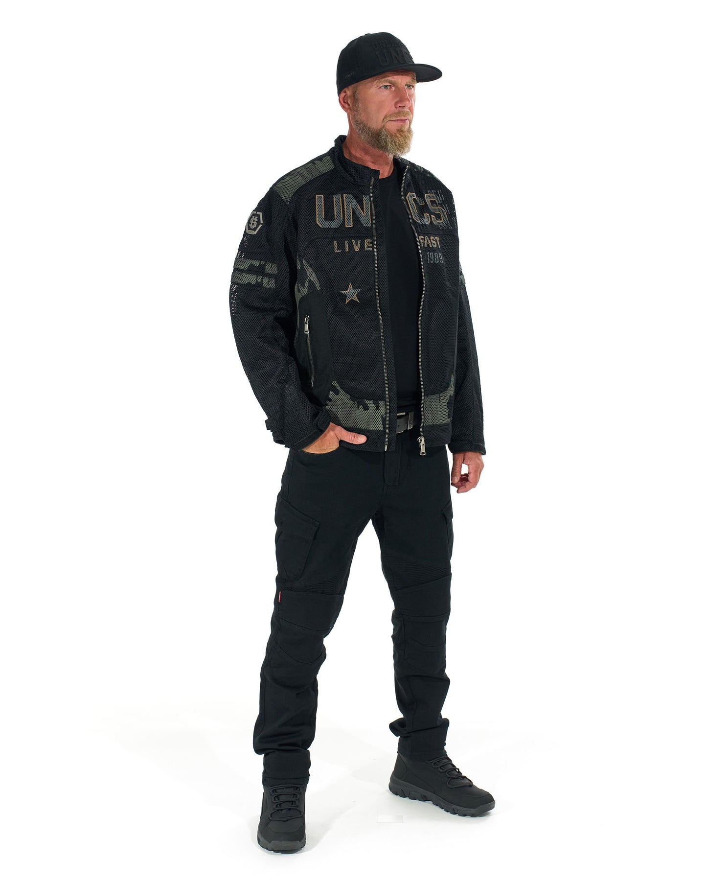 MOTORCYCLE (WITH PRINT) BLACK Men's Jacket BLACK