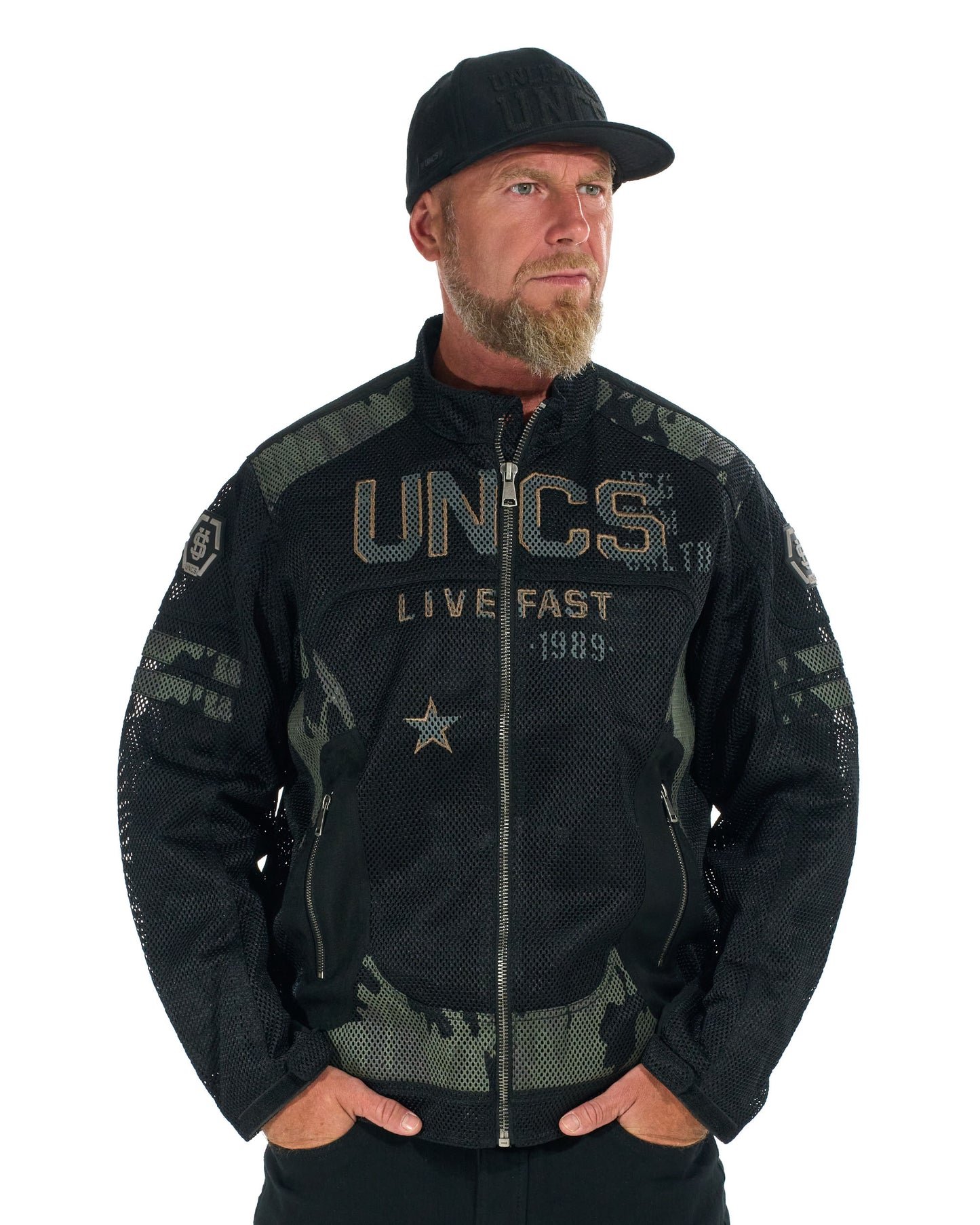 MOTORCYCLE (WITH PRINT) BLACK Men's Jacket BLACK