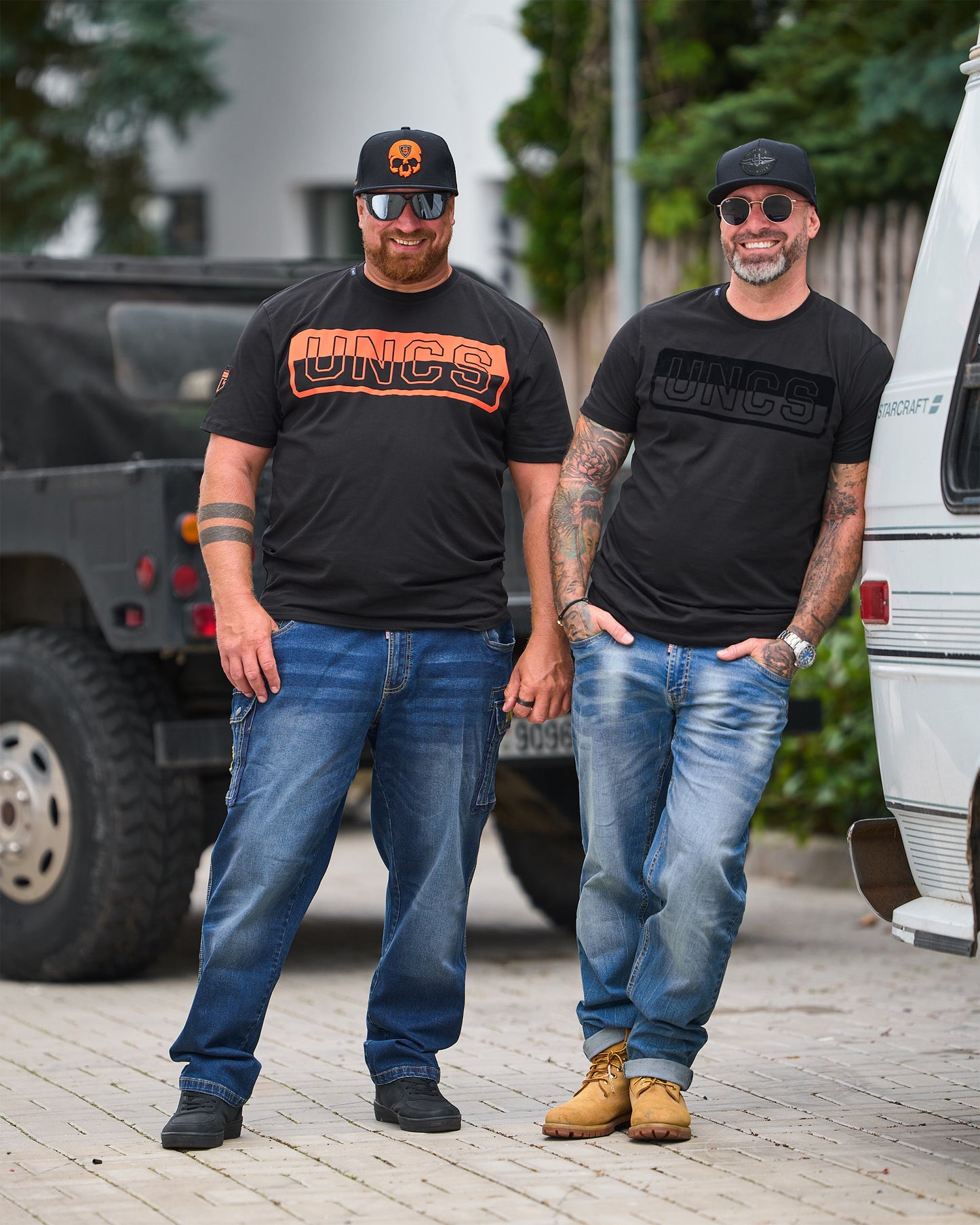 ALVARO Men's T-Shirt BLACK/ORANGE