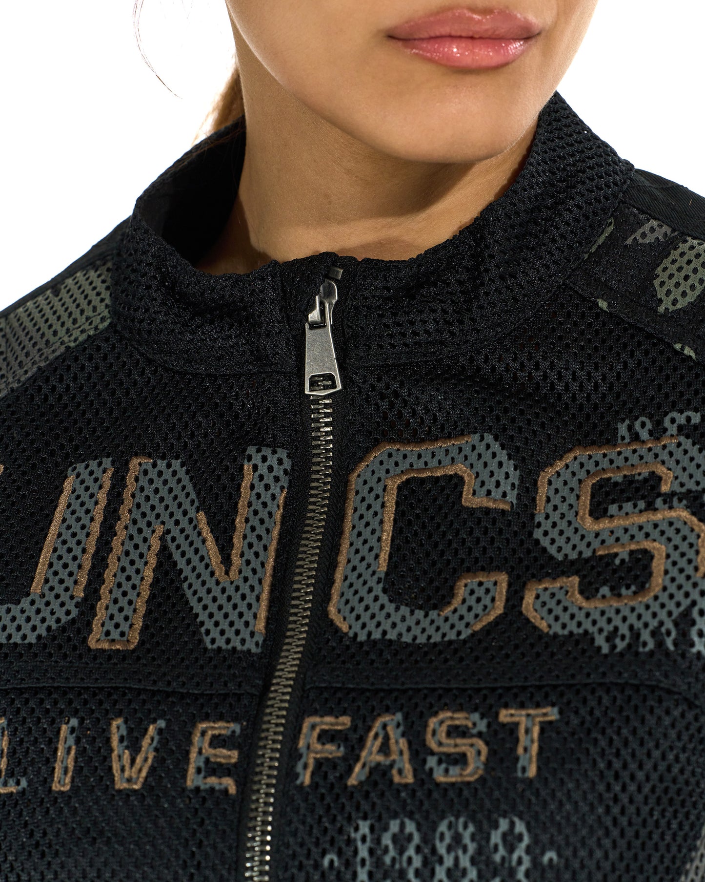 MOTORCYCLE (WITH PRINT) WOMEN'S BLACK Women's jacket BLACK