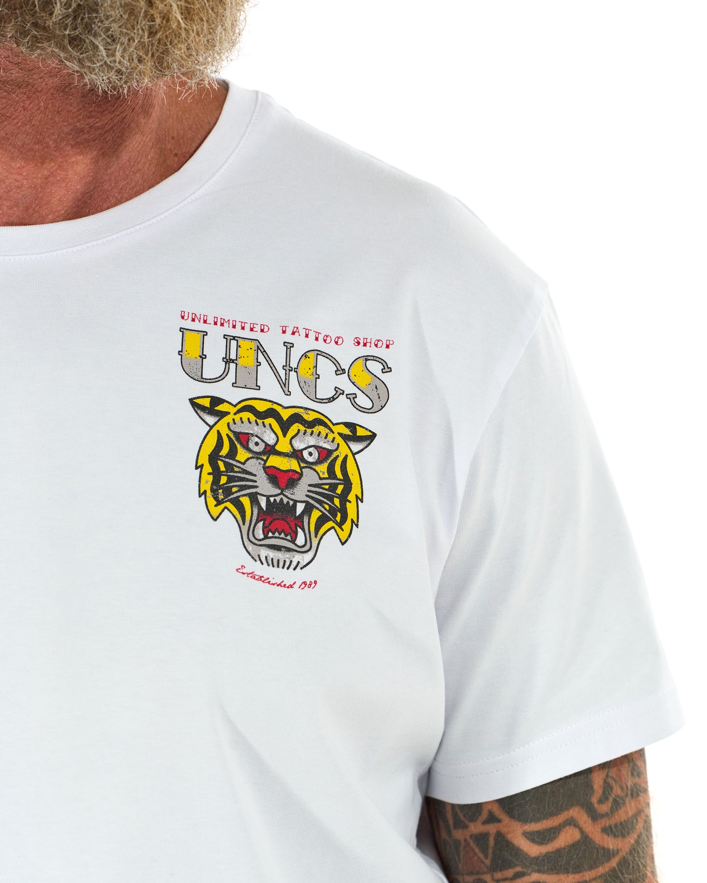 TIGER Men's T-Shirt WHITE