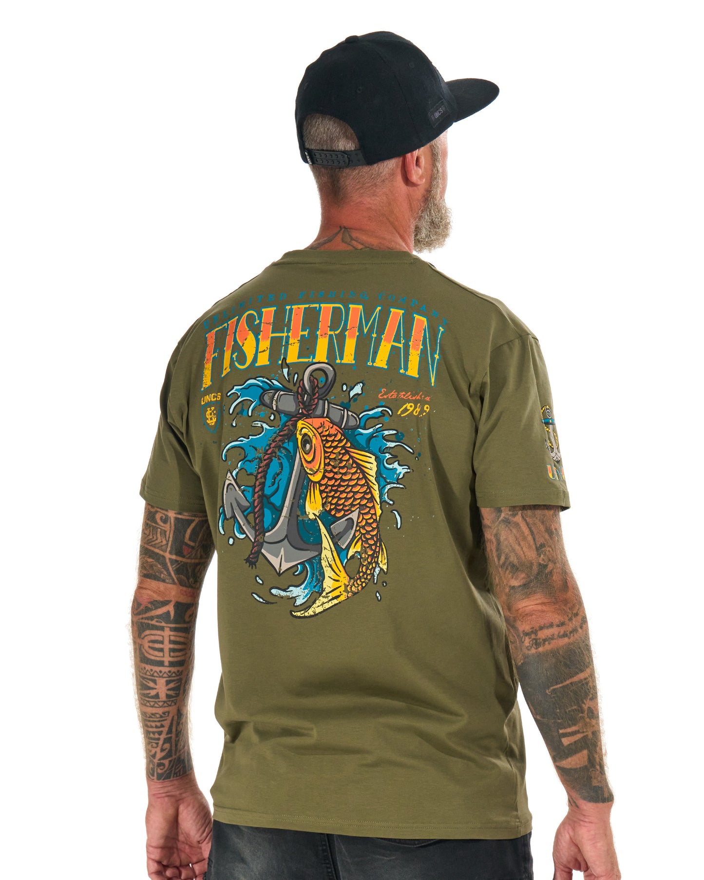 FISHERMAN IV Men's T-Shirt KHAKI