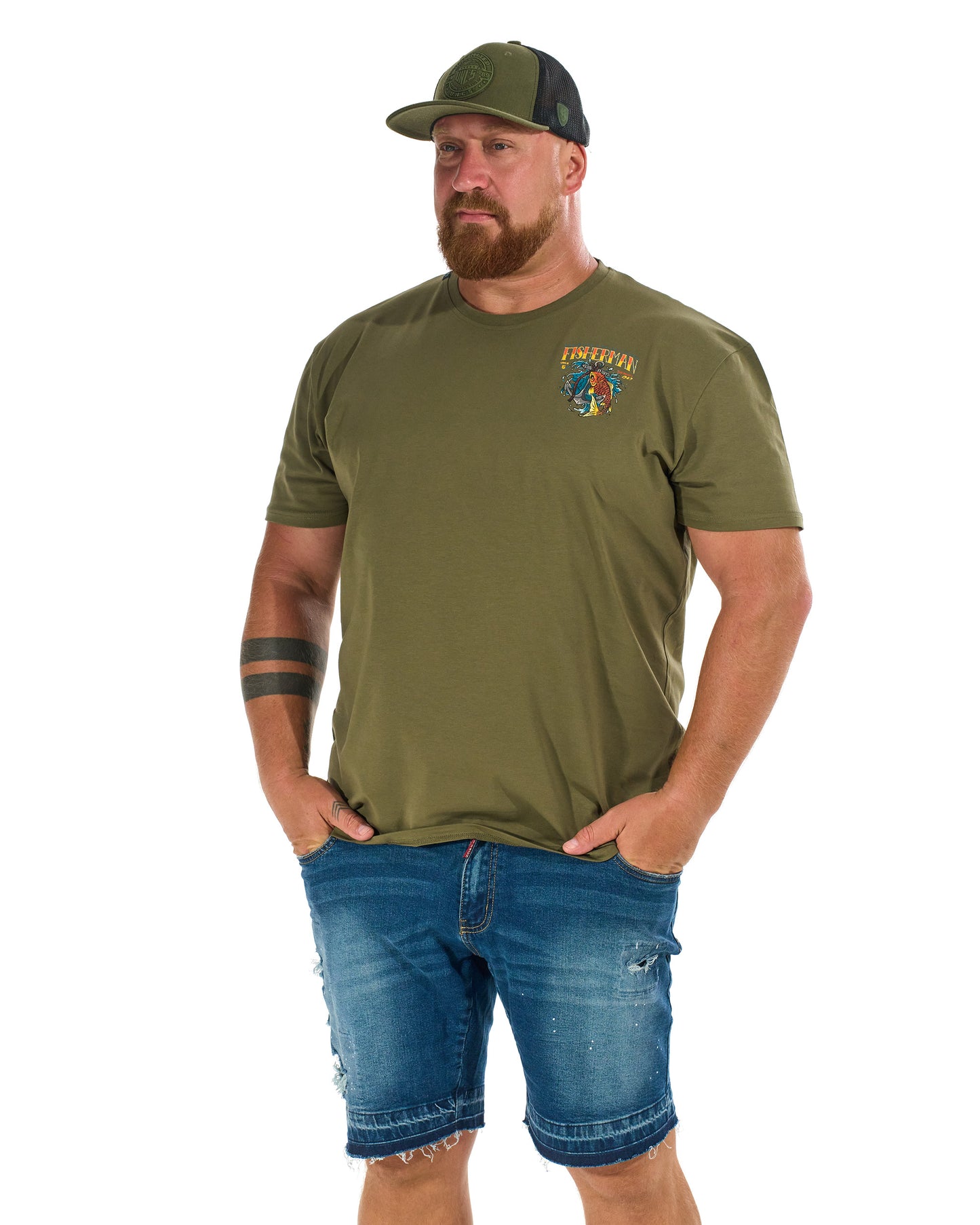 FISHERMAN IV Men's T-Shirt KHAKI