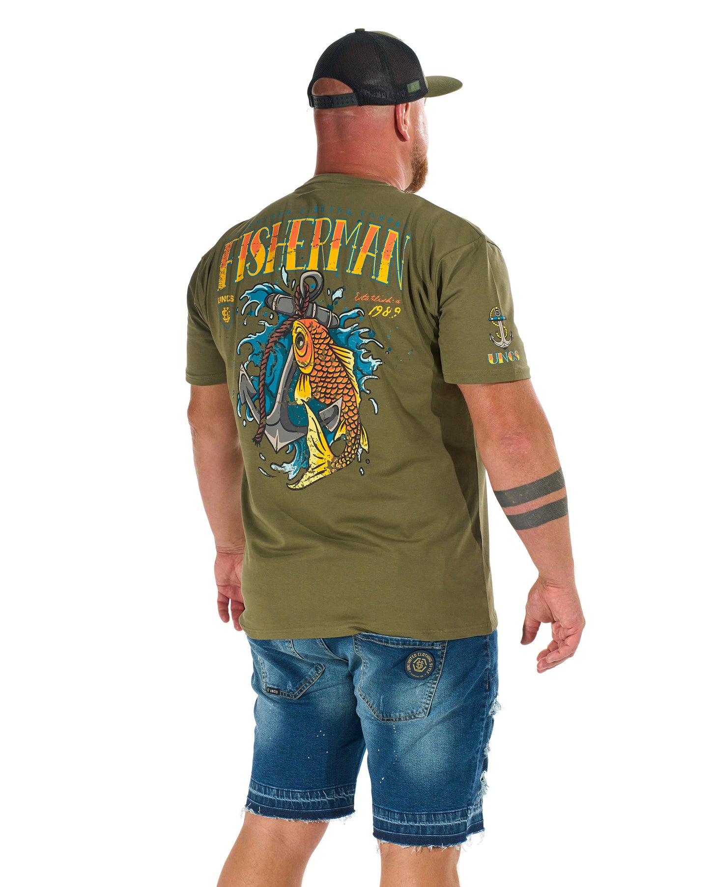 FISHERMAN IV Men's T-Shirt KHAKI