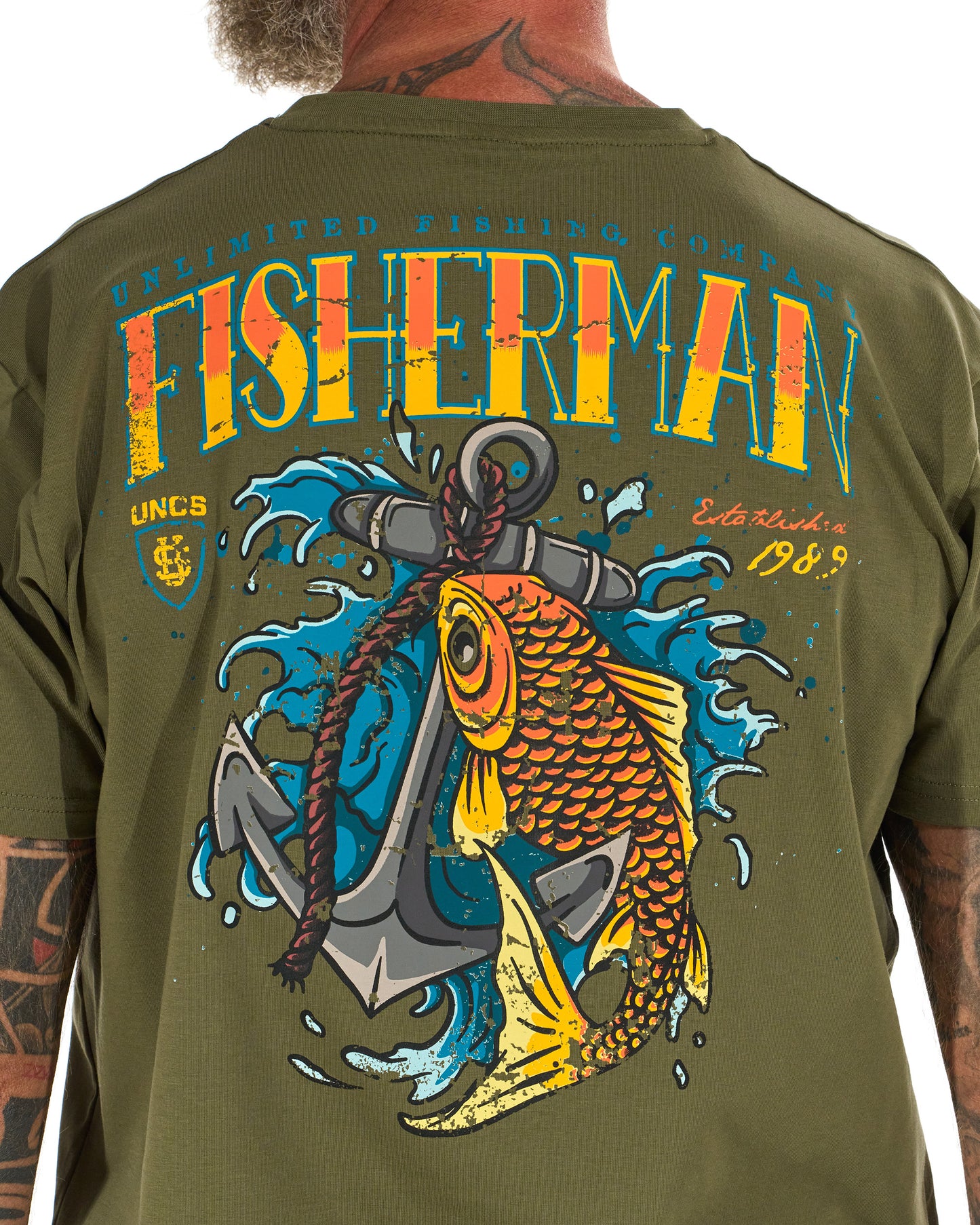 FISHERMAN IV Men's T-Shirt KHAKI