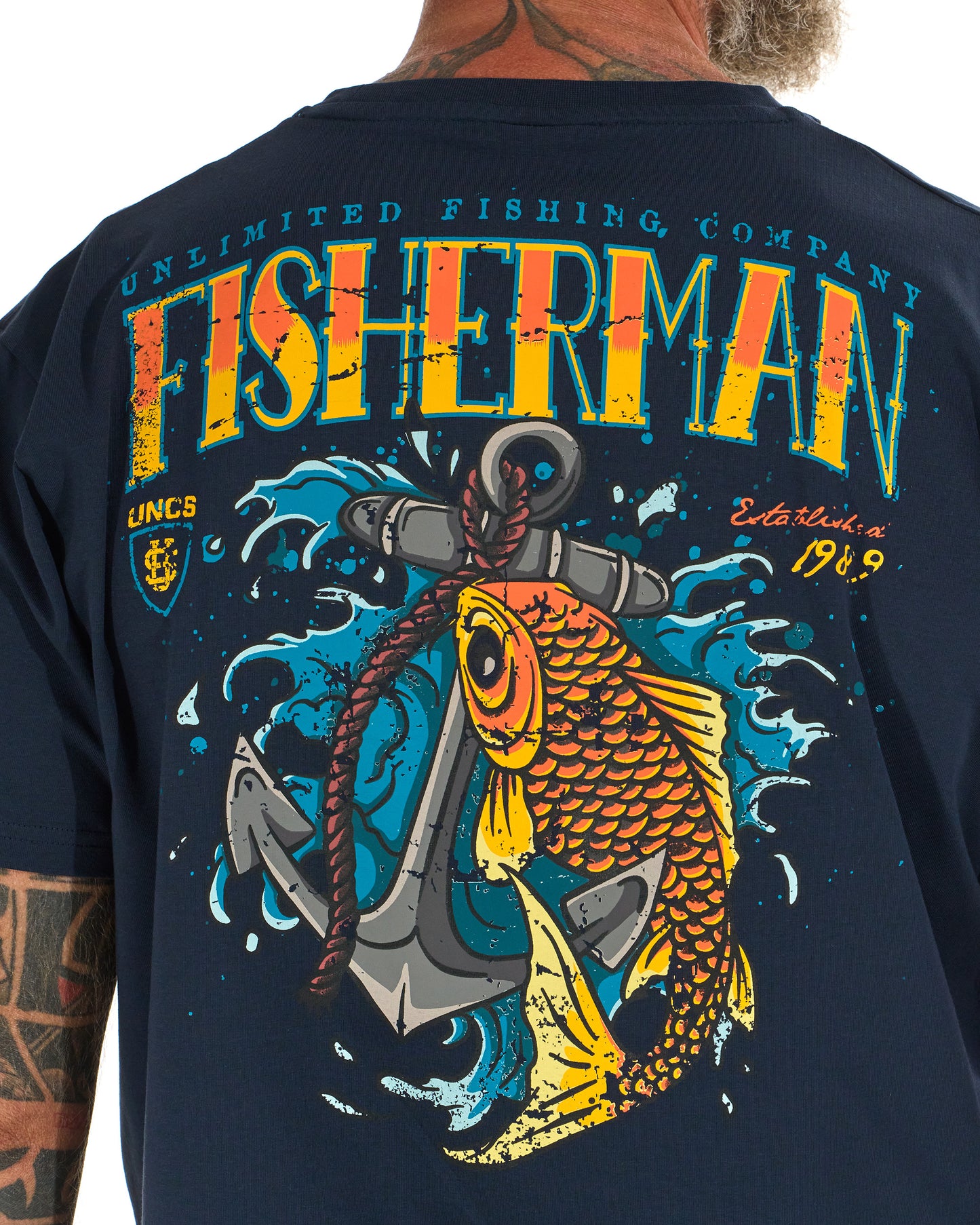 FISHERMAN IV Men's T-Shirt BLUE