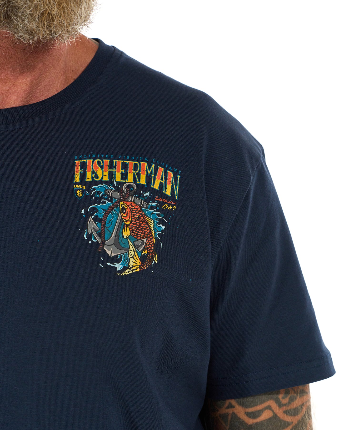 FISHERMAN IV Men's T-Shirt BLUE