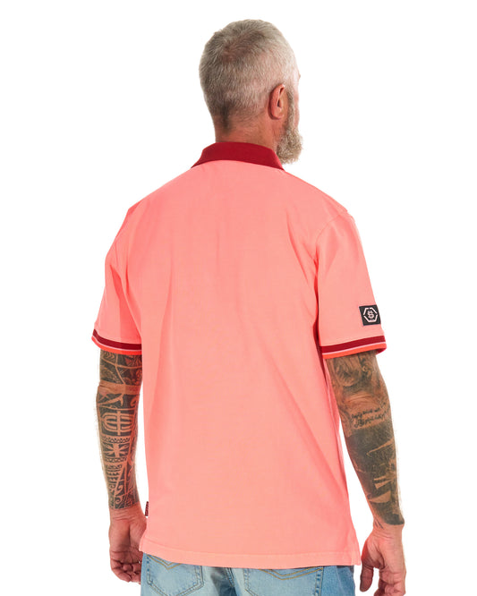 BRENDON II Men's Polo NEON RED