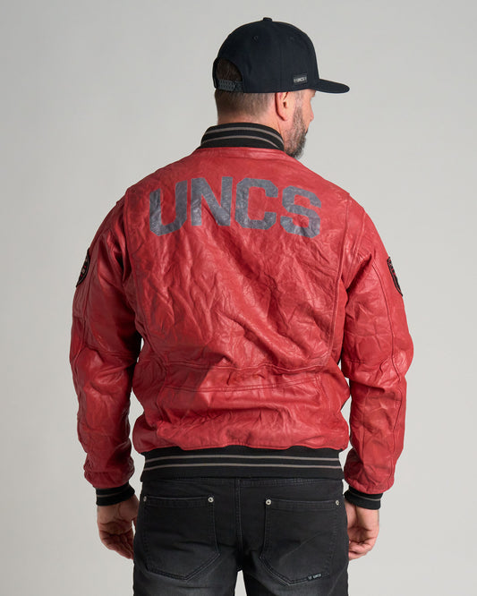BIKER Men's Leather Jacket RED