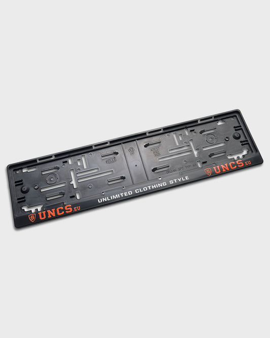 UNCS CAR License Plate Holder BLACK/ORANGE