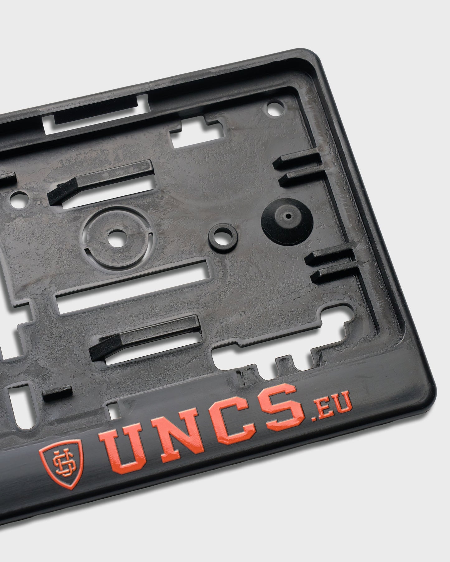 UNCS CAR License Plate Holder 3D BLACK/ORANGE