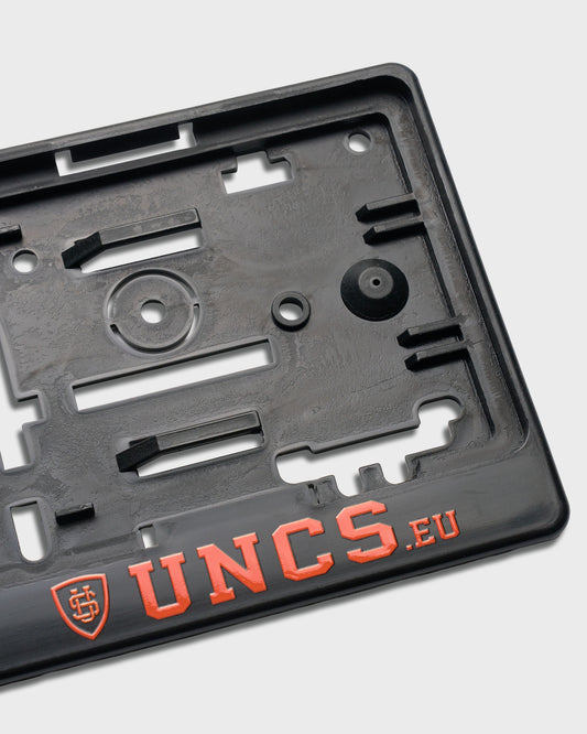 UNCS CAR License Plate Holder 3D BLACK/ORANGE