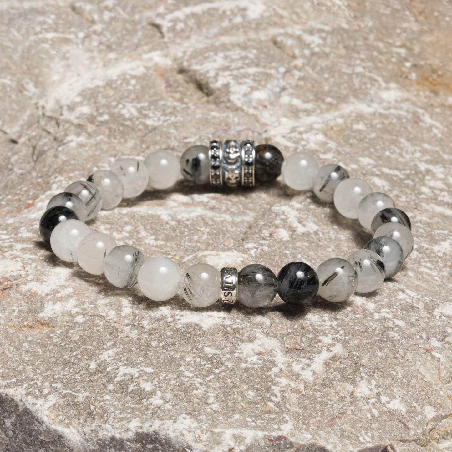 Bracelet Rutilated quartz 8mm