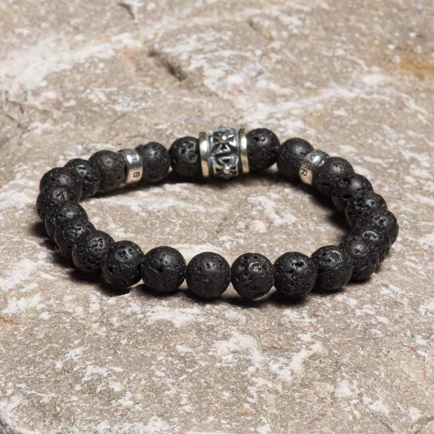 Bracelet Lava stone matt 8 mm