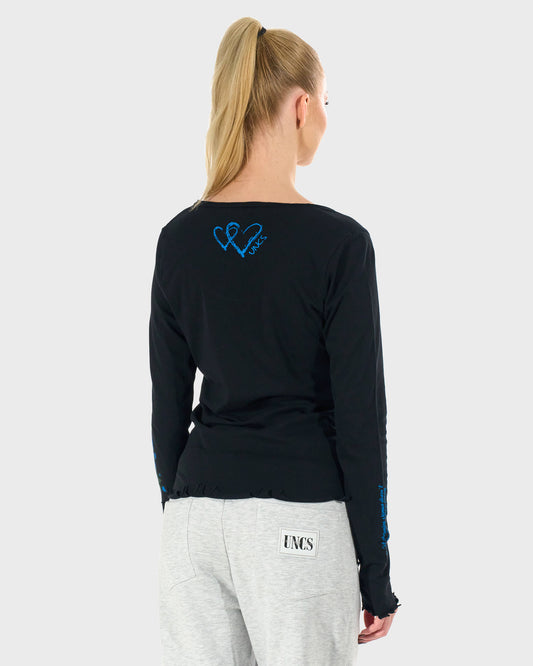 CLAUDIE LS BLACK Women's T-shirt BLACK