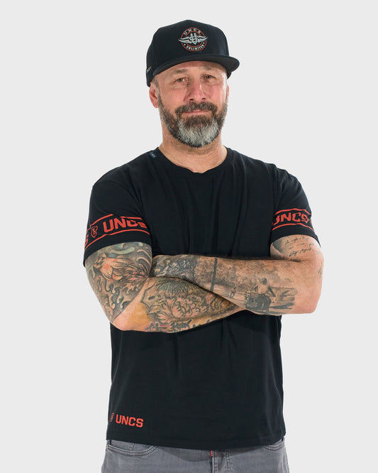 BRADY II Men's T-Shirt BLACK/ORANGE