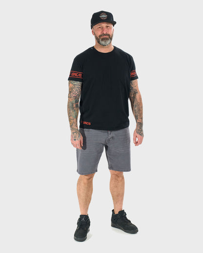 BRADY II Men's T-Shirt BLACK/ORANGE