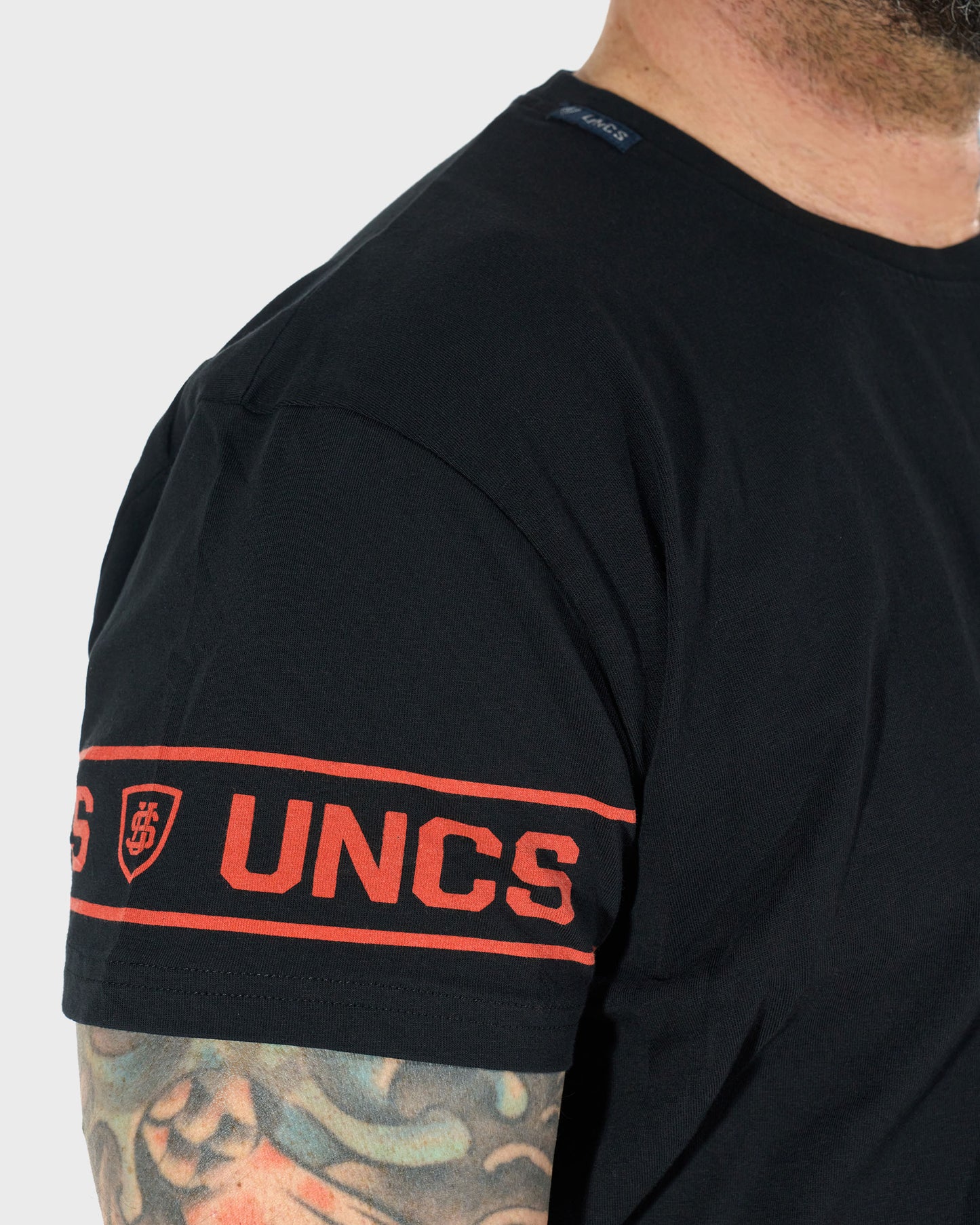 BRADY II Men's T-Shirt BLACK/ORANGE