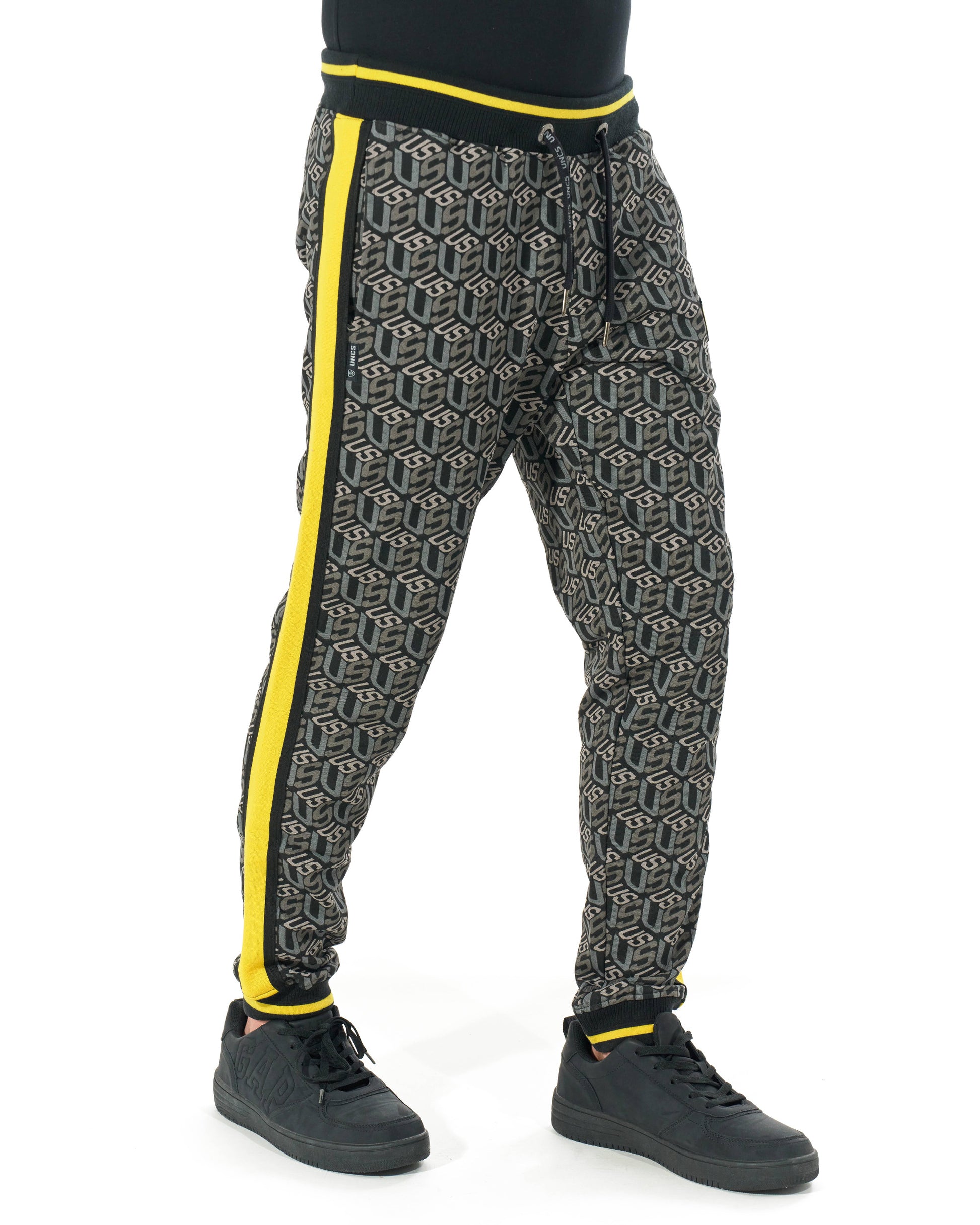 COLIN Men's Sweatpants BLACK/YELLOW