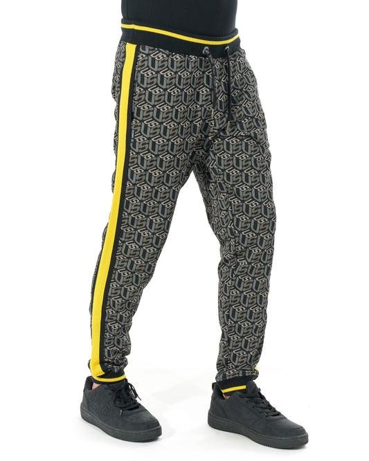 COLIN Men's Sweatpants BLACK/YELLOW