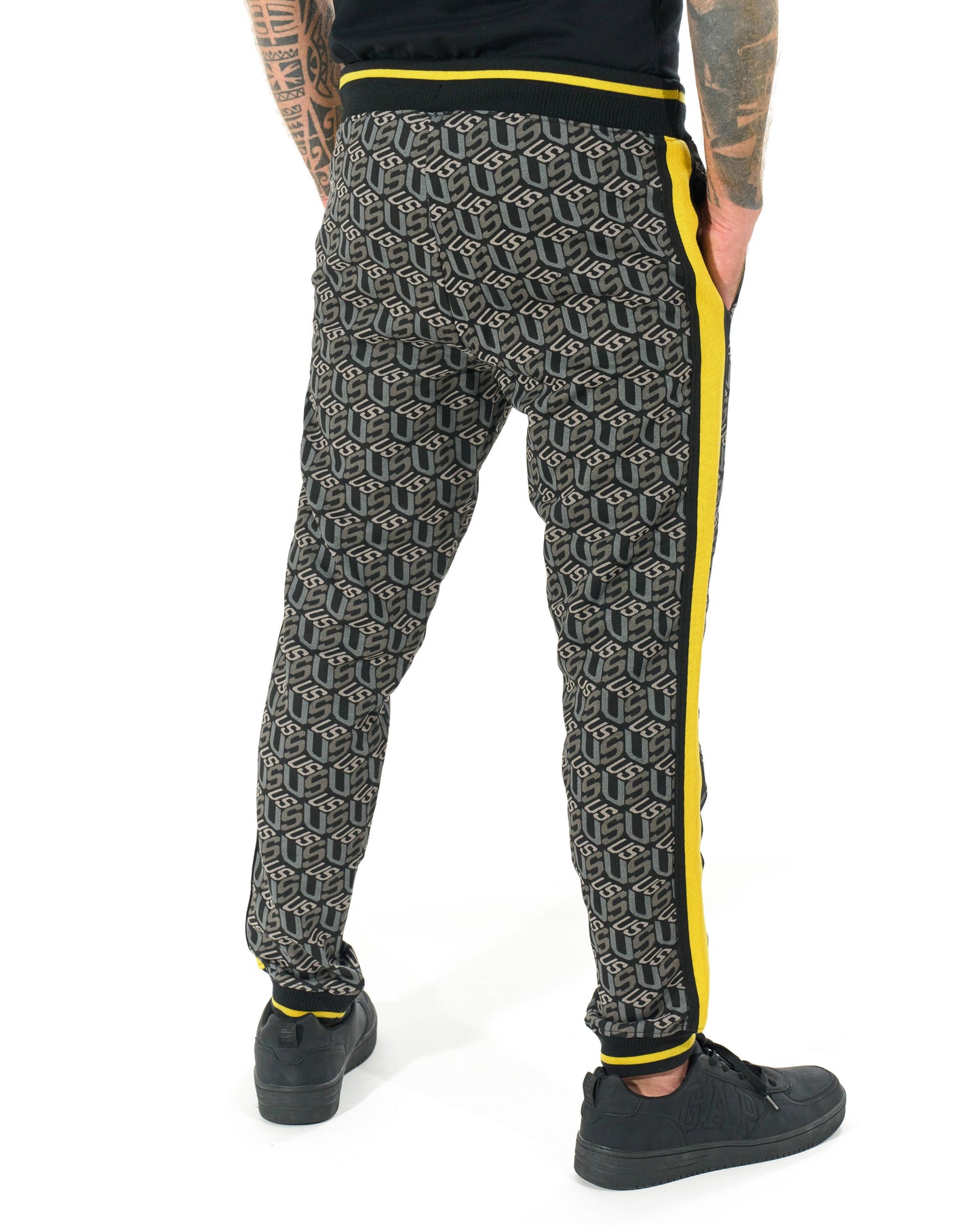 COLIN Men's Sweatpants BLACK/YELLOW