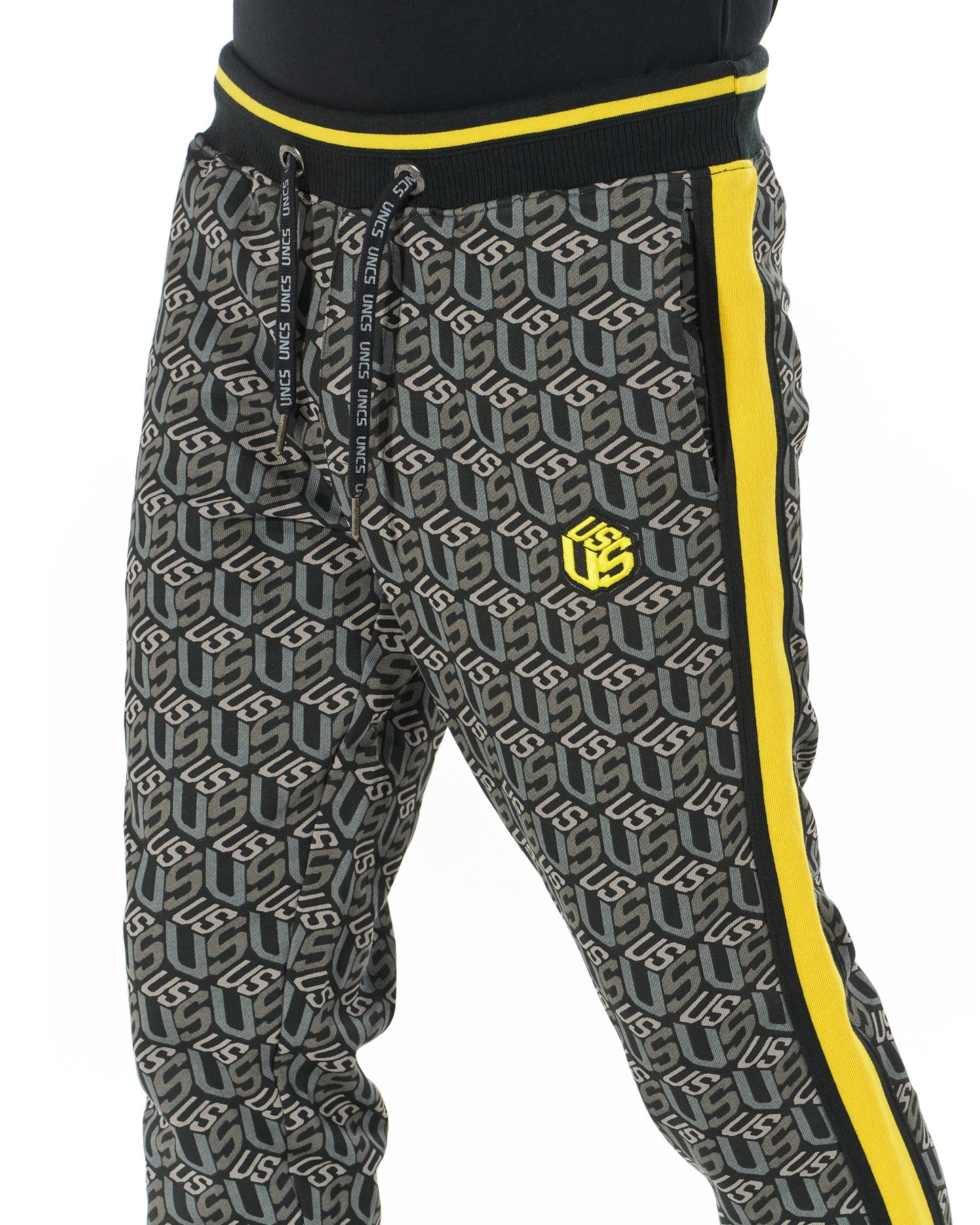 COLIN Men's Sweatpants BLACK/YELLOW