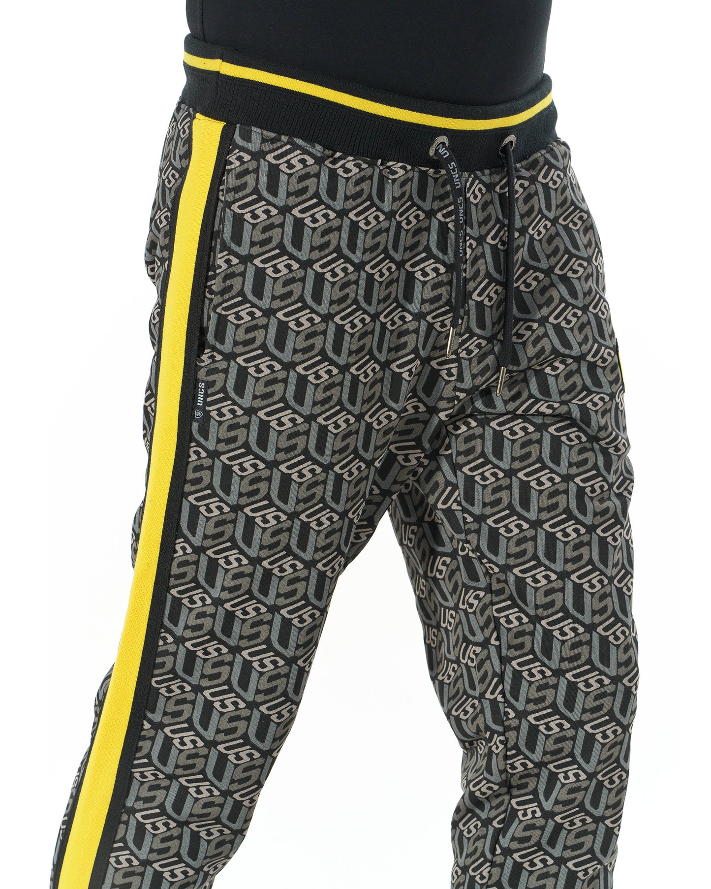 COLIN Men's Sweatpants BLACK/YELLOW