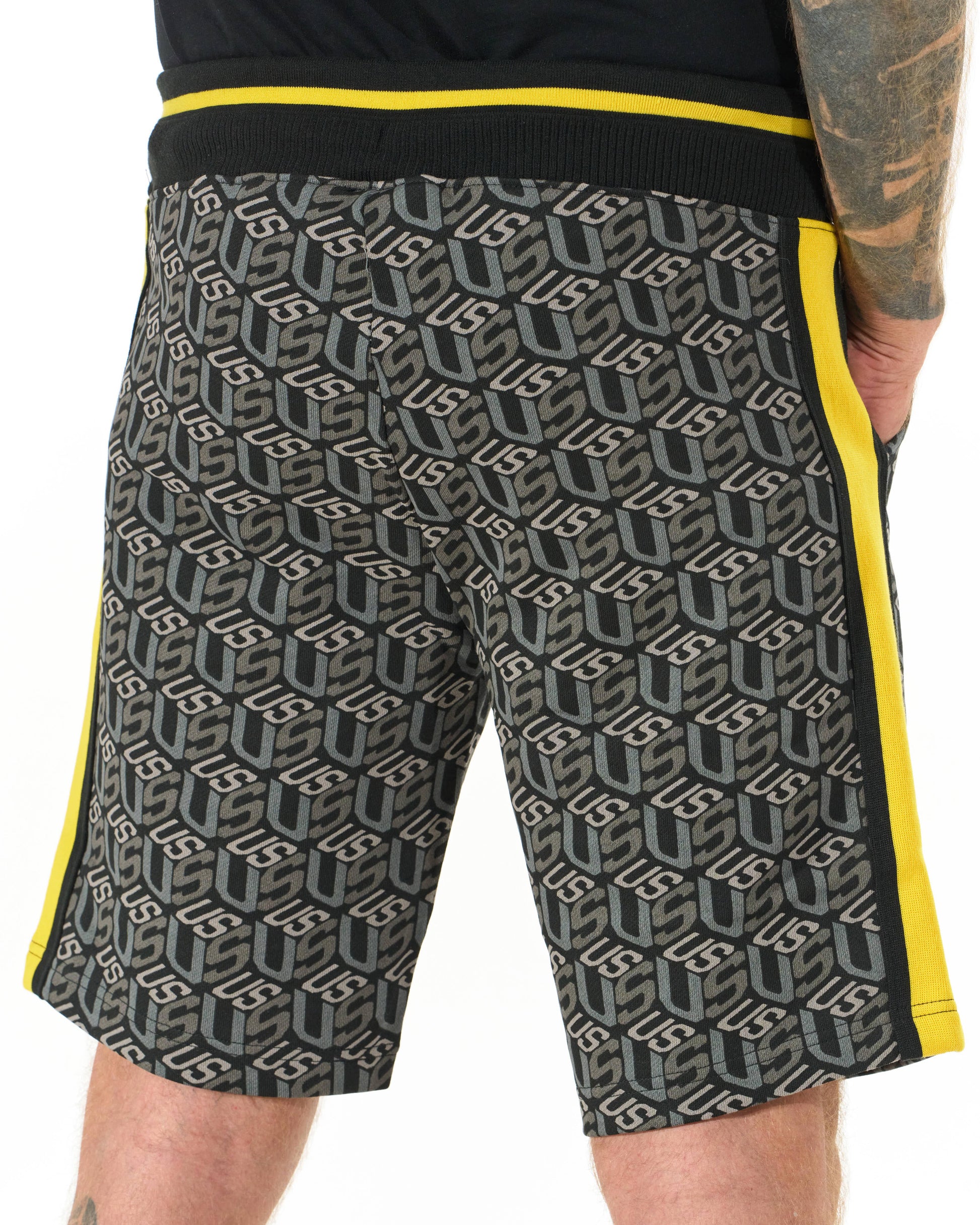 COLIN Men's Shorts BLACK/YELLOW