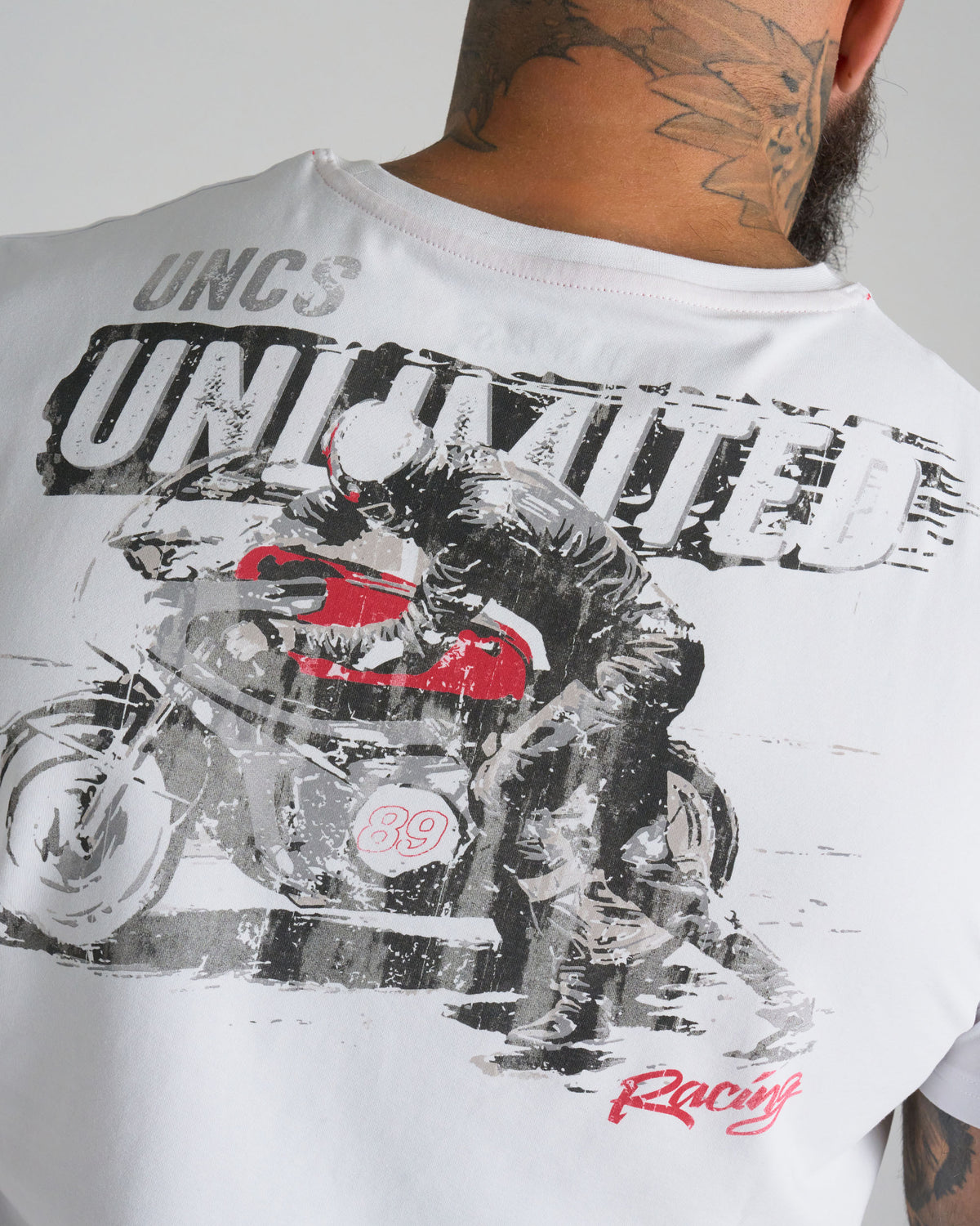 RACING Men's T-Shirt WHITE