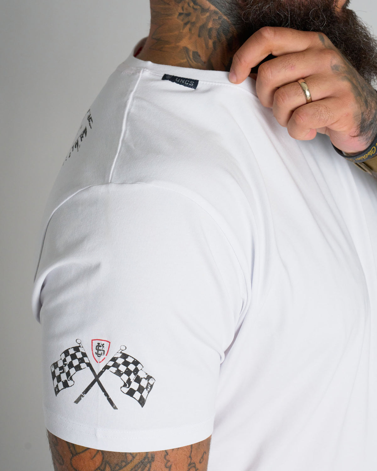 RACING Men's T-Shirt WHITE