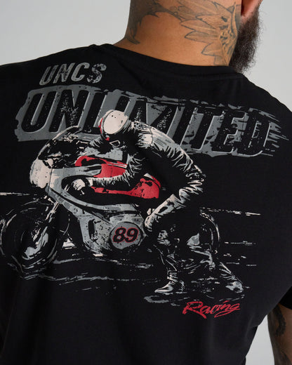 RACING Men's T-Shirt BLACK