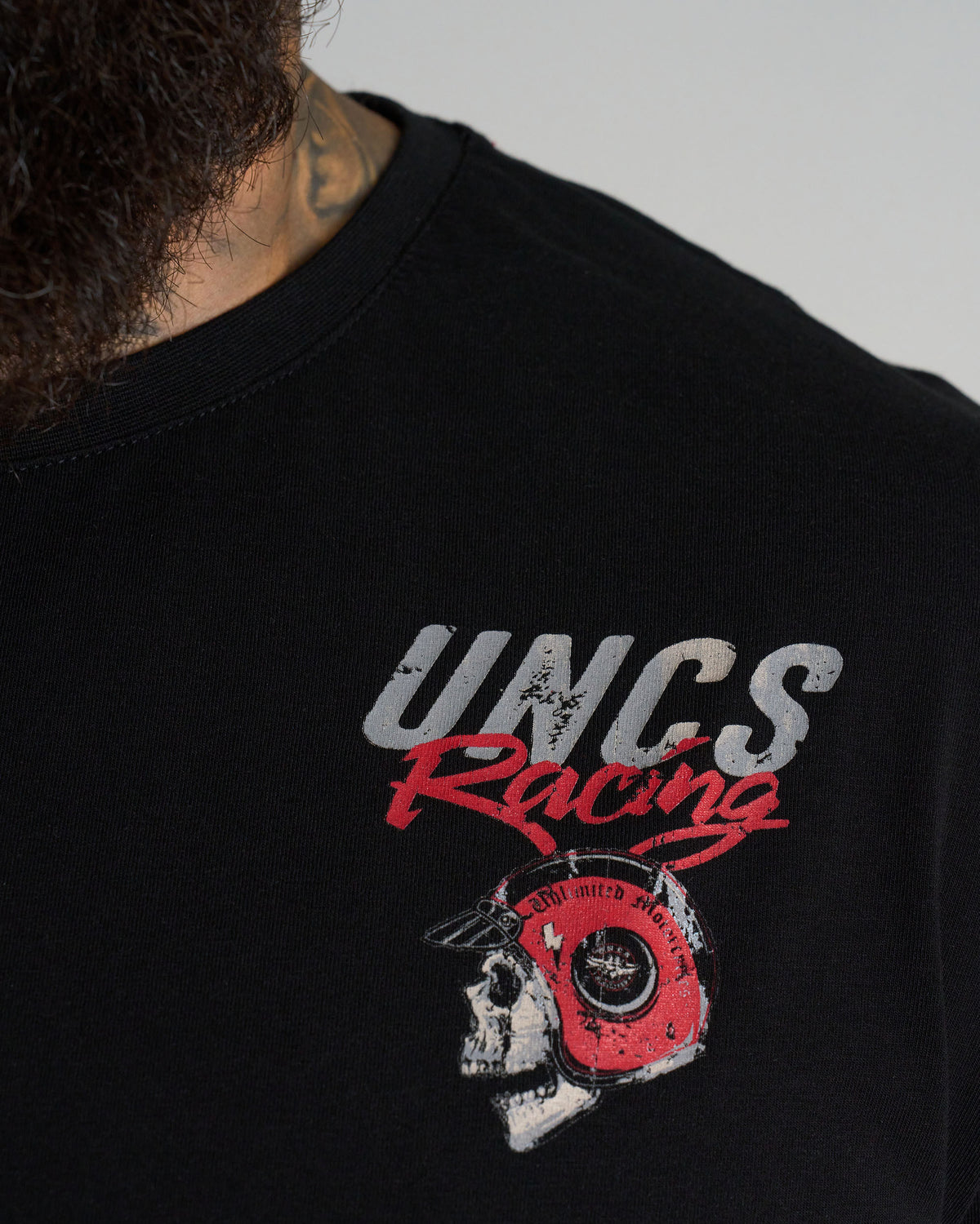 RACING Men's T-Shirt BLACK