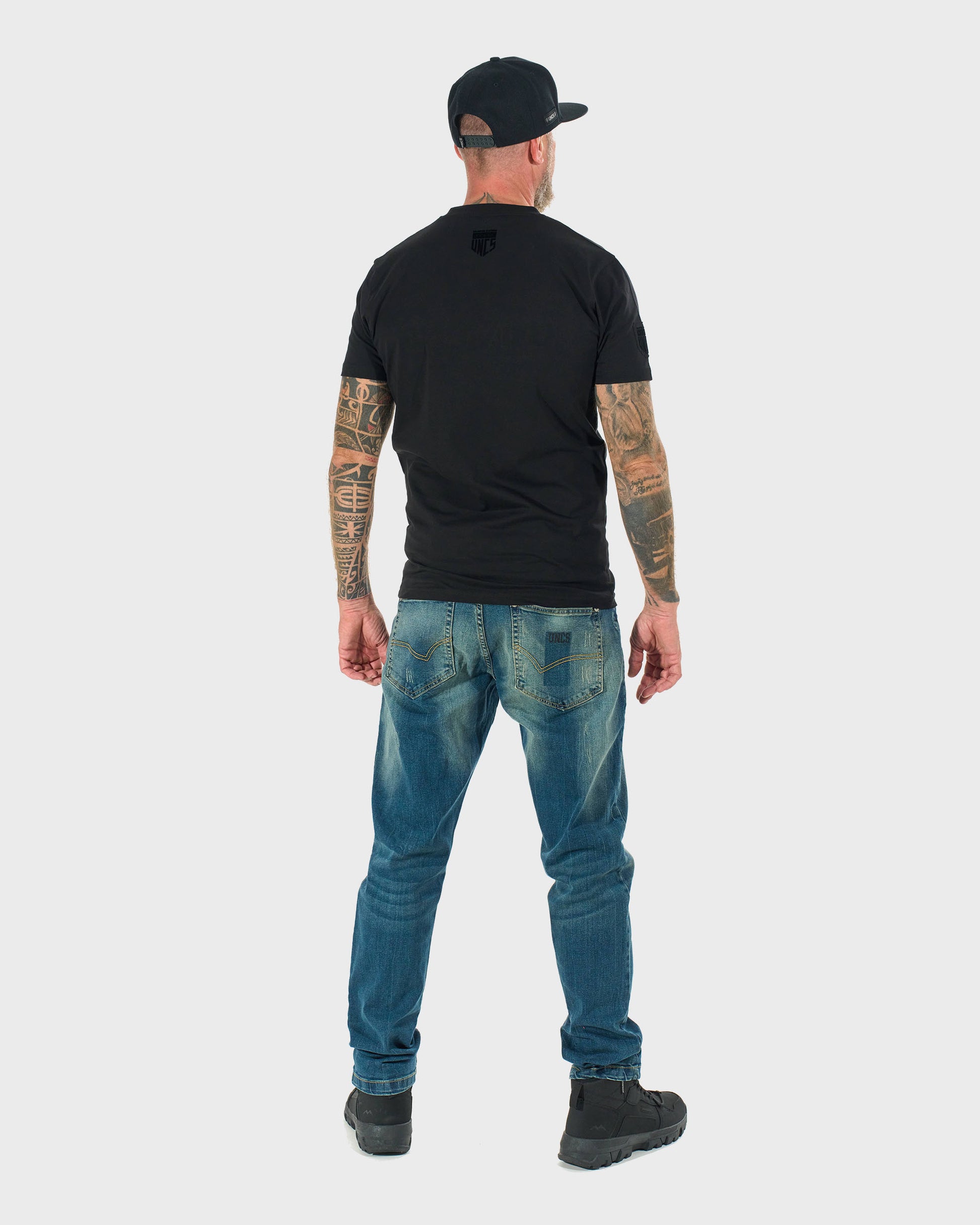 ALVARO Men's T-Shirt BLACK (FLOCK)