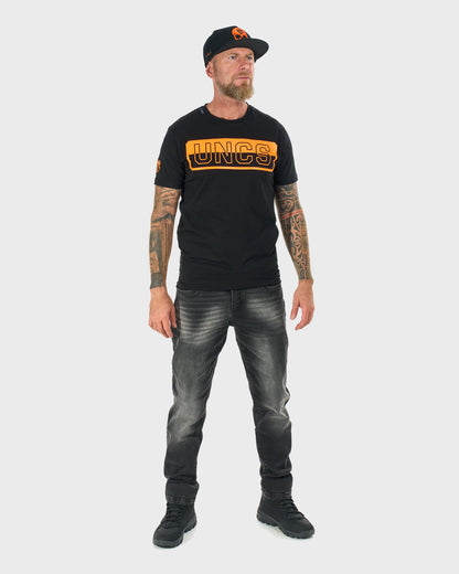 ALVARO Men's T-Shirt BLACK/ORANGE