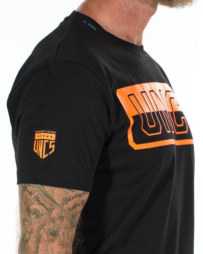 ALVARO Men's T-Shirt BLACK/ORANGE