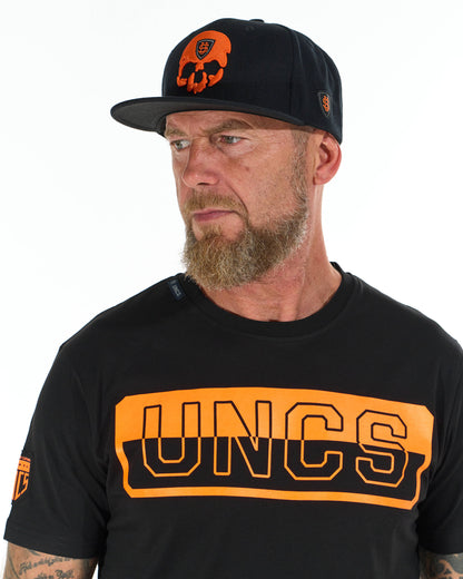 ALVARO Men's T-Shirt BLACK/ORANGE