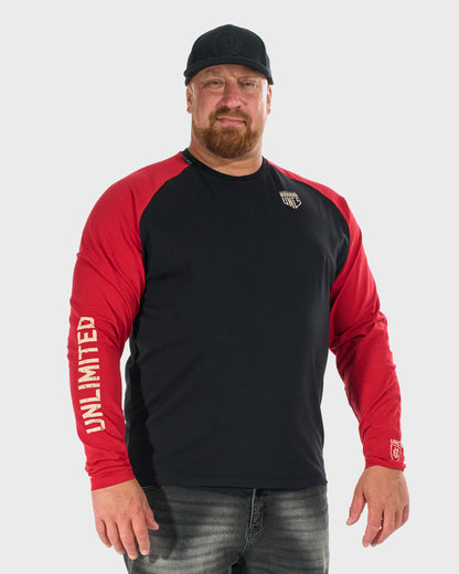 CONNOR I LS Men's T-Shirt BLACK/RED