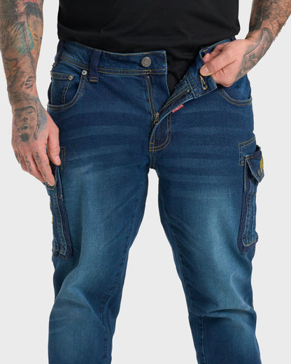 SCOTT II Men's Trousers DARK BLUE