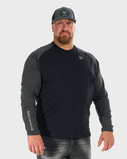 CONNOR II LS Men's T-Shirt BLACK/GREY