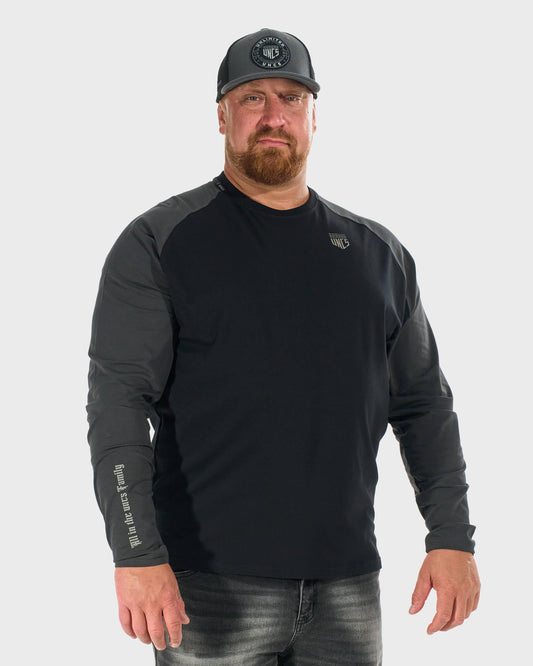 CONNOR II LS Men's T-Shirt BLACK/GREY