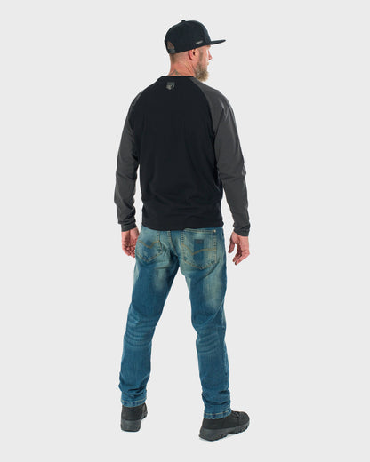 CONNOR II LS Men's T-Shirt BLACK/GREY