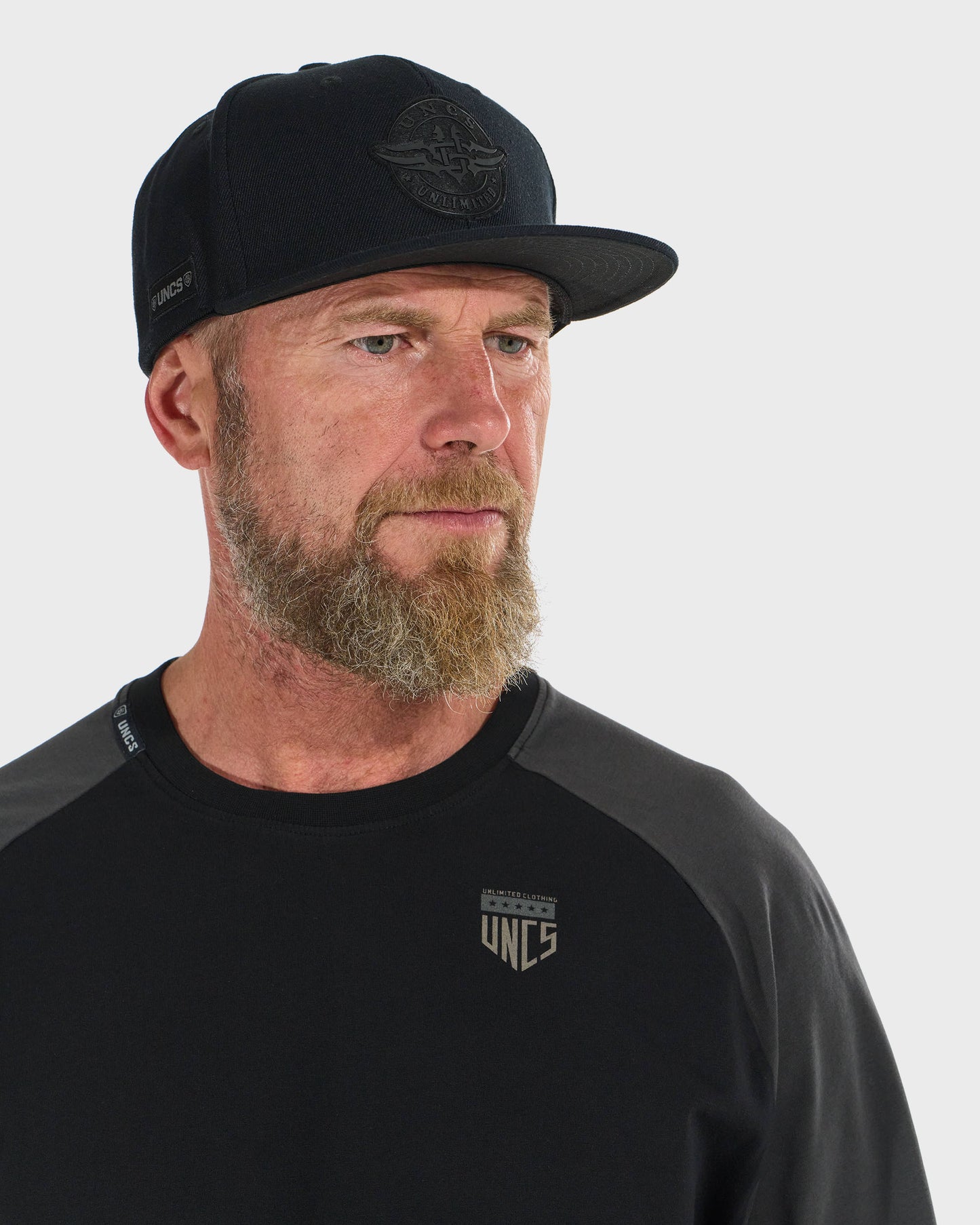 CONNOR II LS Men's T-Shirt BLACK/GREY